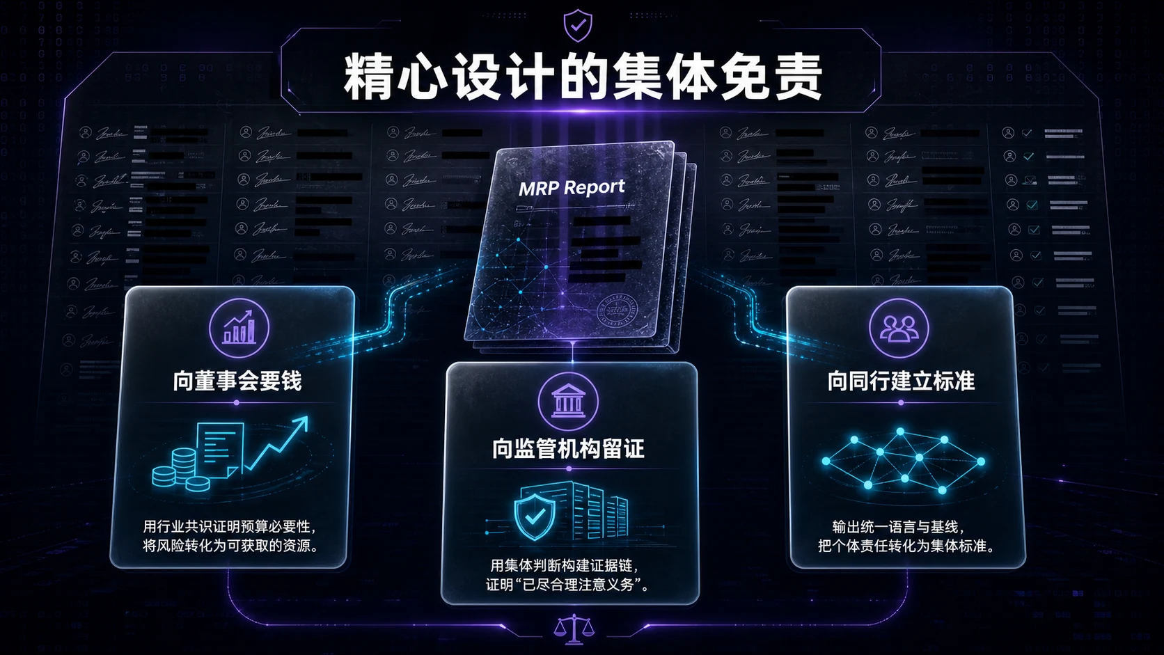 MRP 报告作为集体免责与治理留痕的三重结构